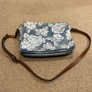 Patricia Nash Denim floral crossbody